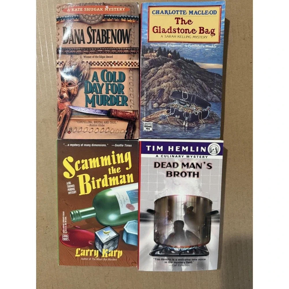 Lot of 10 random murder mystery novel‎ paperback books, various authors B62